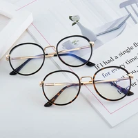 round anti blue ray full rim optical eyewear plastic frame glasses retro women style with spring hinges hot selling