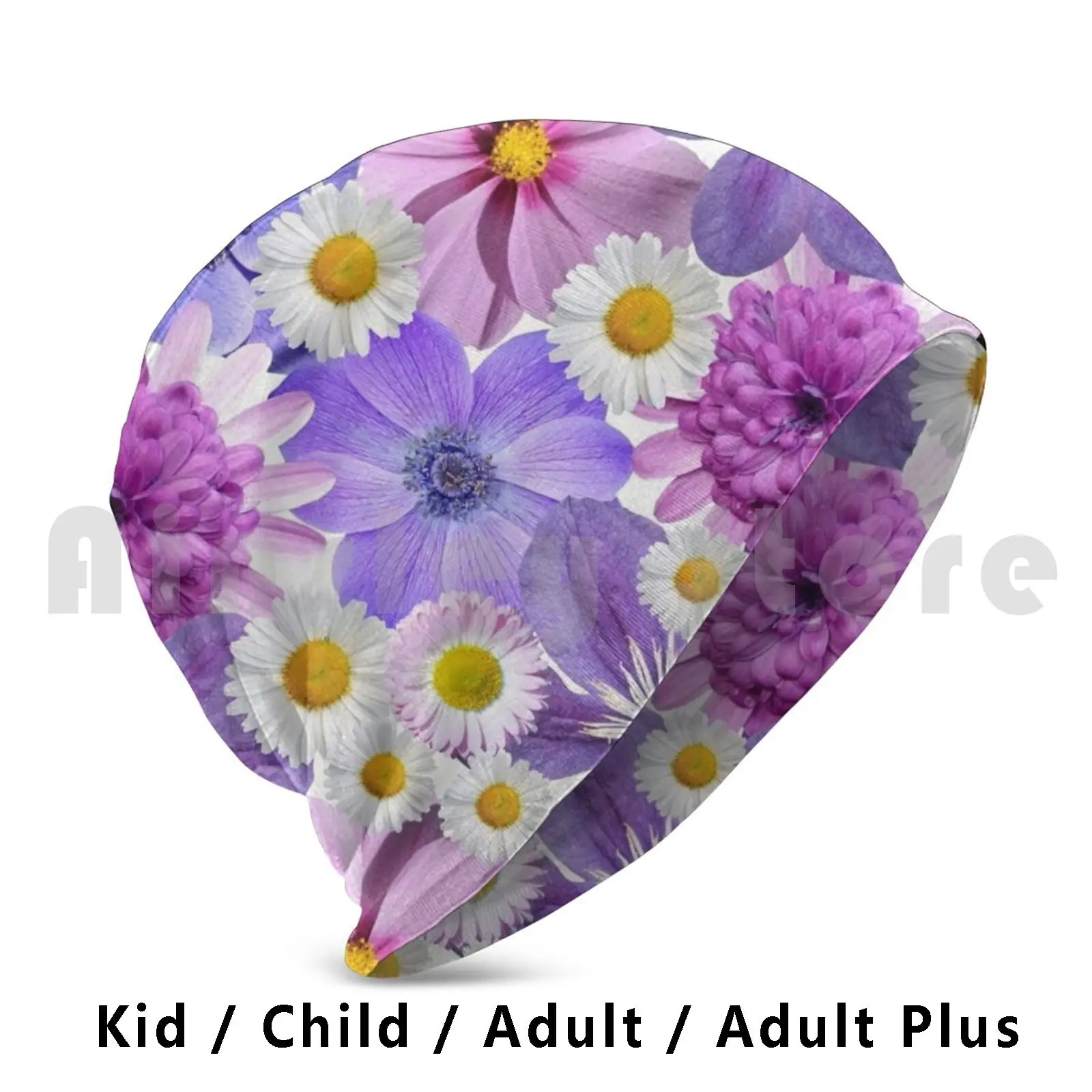 

Friendly , Cheerful , Purple And White Burst Of Flowers Hat 986 Hat Fashion Cool Cute Trendy