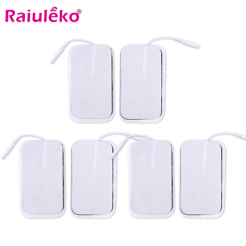 

20 Pcs 9x5cm 2mm Plug Reusable Tens Electrodes Electrode Pads for Pulse Digital Physiotherapy Muscle Stimulator Electrodes