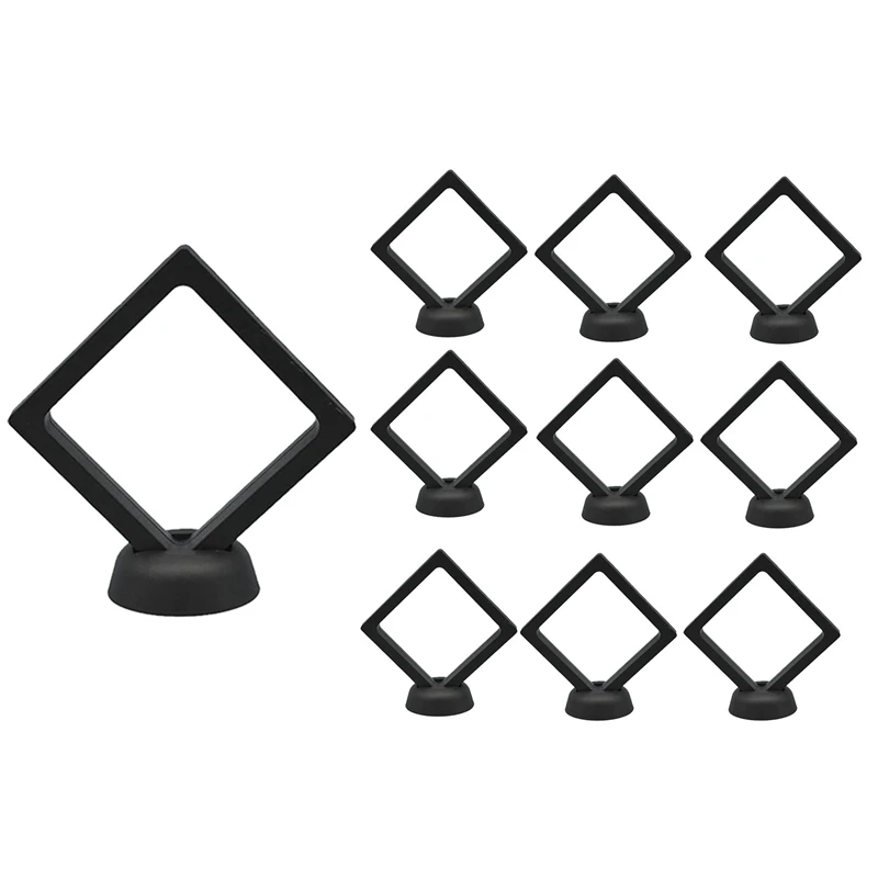 

10 Pcs Transparent Jewelry Pendant Suspension Display Stand Acrylic PET Film Nail Sticker Packaging Box Shoot Props