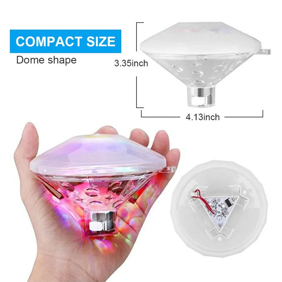 

Floating Underwater Swimming Pool Light LED Disco Party Light Glow Show Fountain Fish Tank Aquarium Pond Hot Tub Spa Lamp