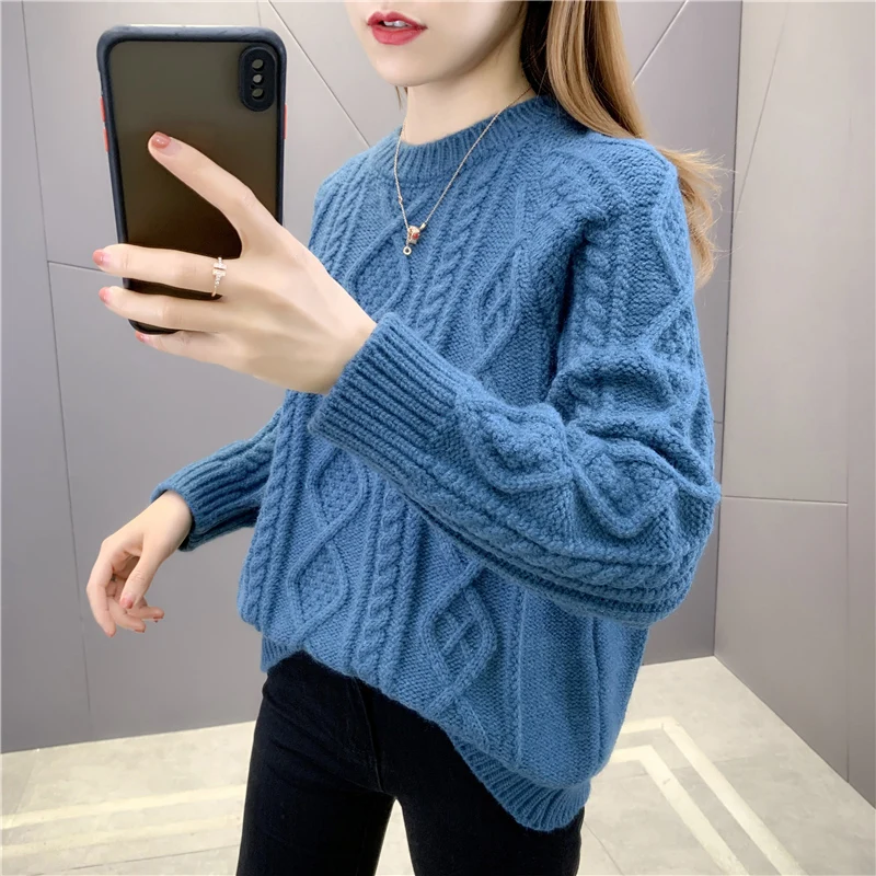 

Room 184923, 8 no. 1 pure color diamond film twist round collar pullovers [1123] 65