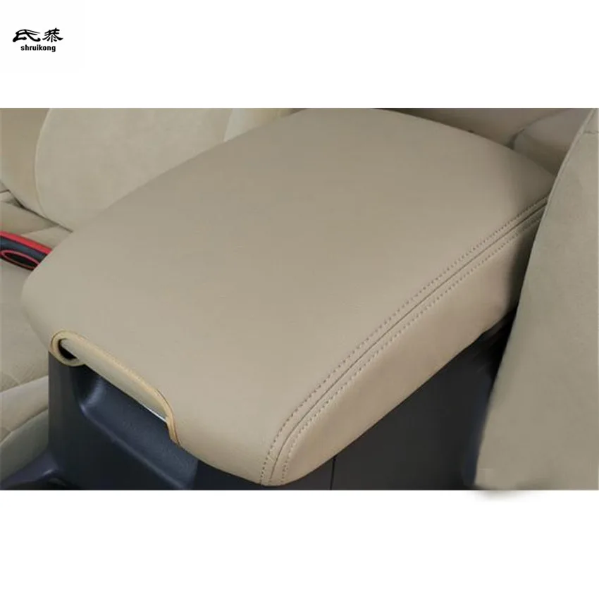 

1set Car sticker for 2010-2019 Toyota Prado 2700 LC100 Microfiber Leather car accessories armrest box protection cover
