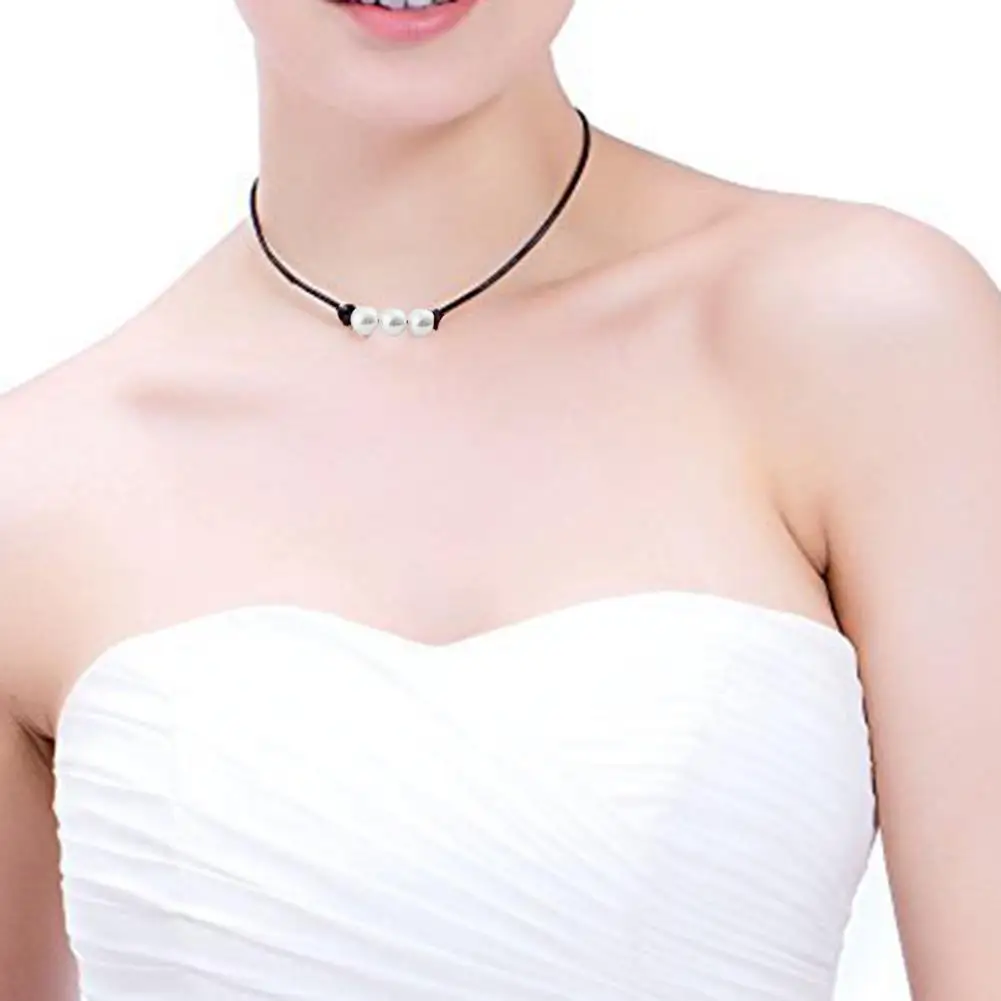 Один/три жемчуга ключицы цепочка Жемчуг ожерелье Горячая продажа Ms. Кулон с