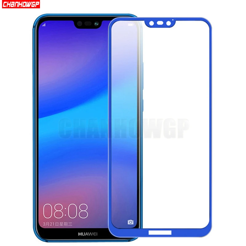Закаленное стекло с полным покрытием для Huawei P20 Lite Защитная пленка экрана Pro 9H на