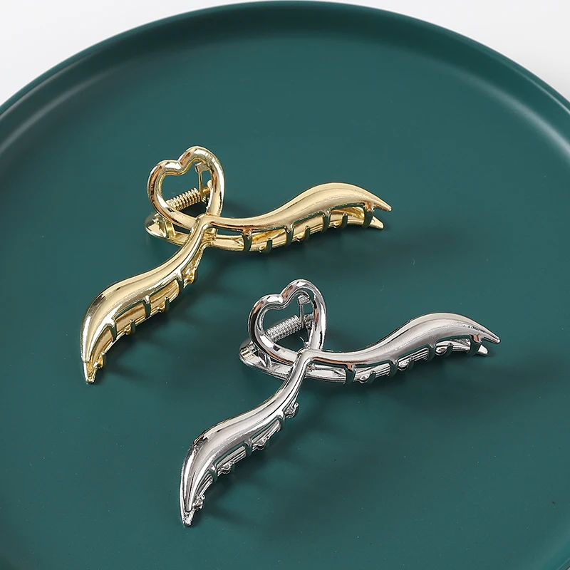 

Korean Hair Clip Headdress Clip Metal Hair Clip Back Of Head Shark Clip Summer Temperament Large Hair Clip
