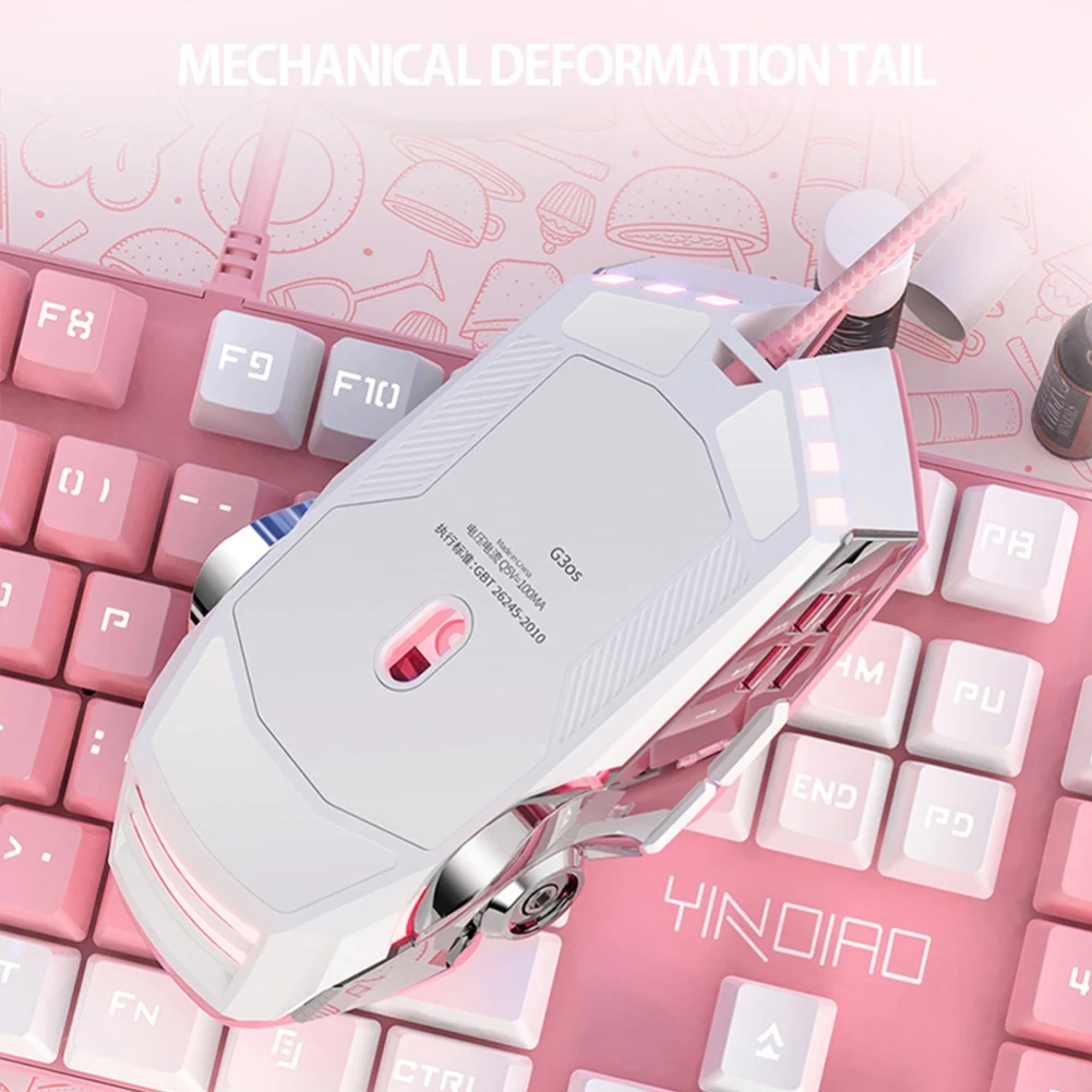 

G3OS 4 Gears DPI LED Backlight Wired Mechanical Game Mouse for Computers Laptops