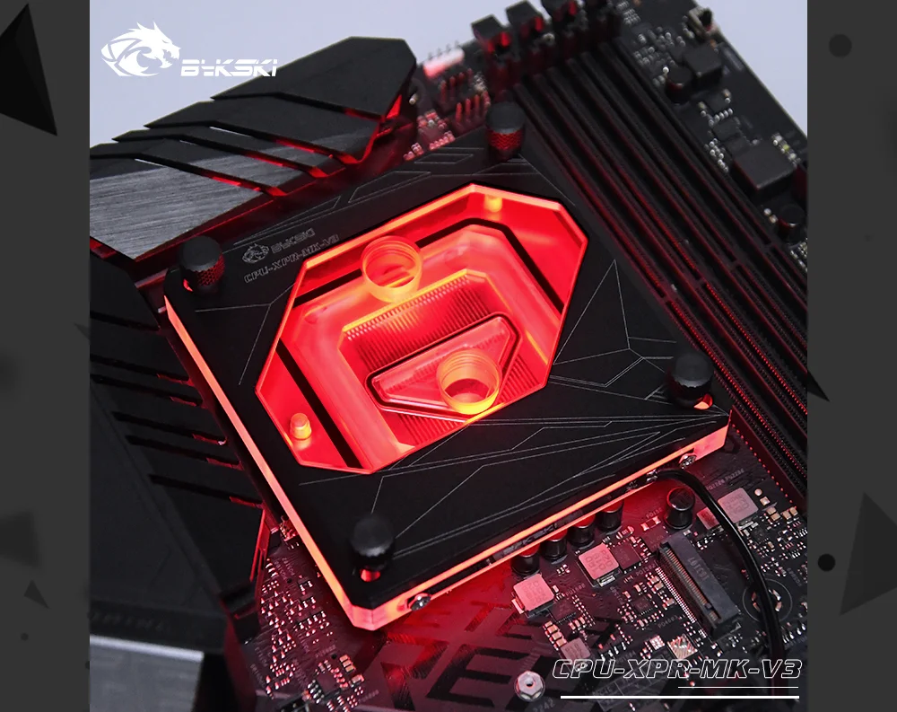 Bykski Процессор-XPR-MK-V3 для Intel Lga115x/2011/2066 Процессор водяное охлаждение блок освещения RBW Системы Microwaterway блок водяного охлаждения I7