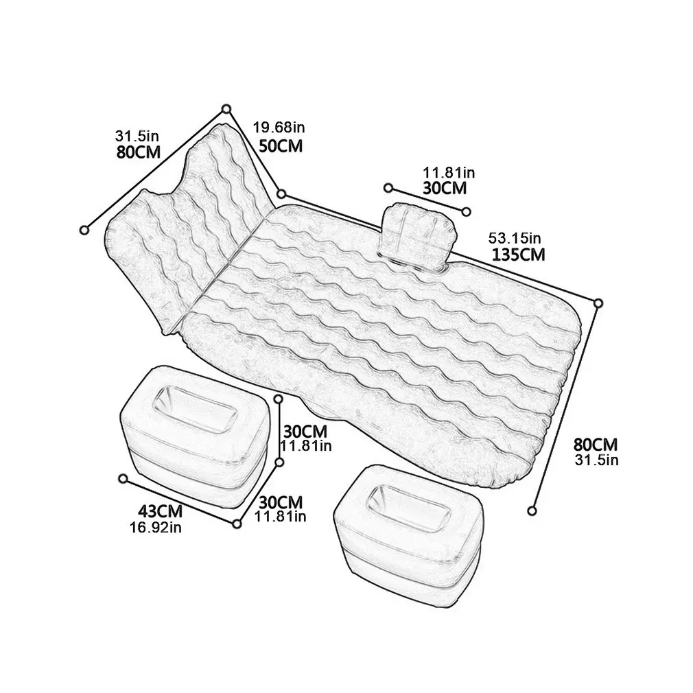 

Suv Generic Head Guard Compatible Car Travel Mattress Comfortable Automobile Inflatable Bed Mattress