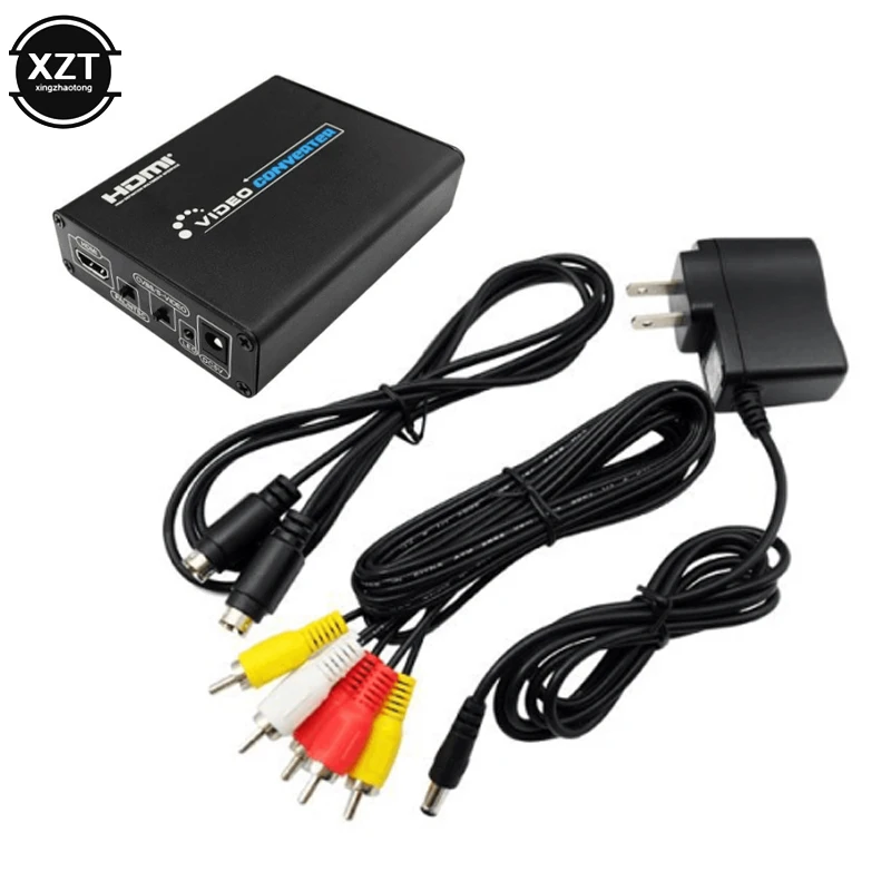 HDMI совместим с AV S Video CVBS видео преобразователь HD 3RCA PAL/NTSC Переключатель в SVIDEO