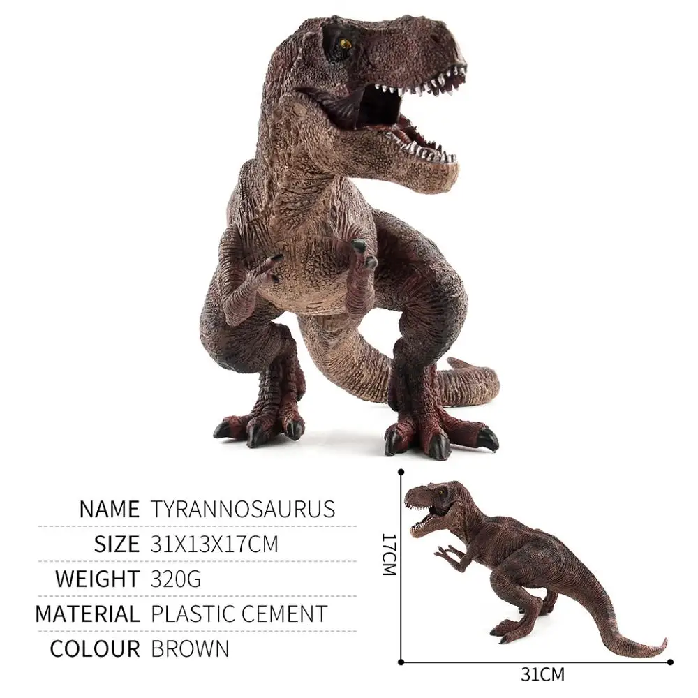 Большой Giganotosaurus динозавр Юрского периода Моделирование игрушка модель мягкая ПВХ пластик ручная роспись игрушки животных для детей Рождественский подарок - Цвет: XD-DZJL-4