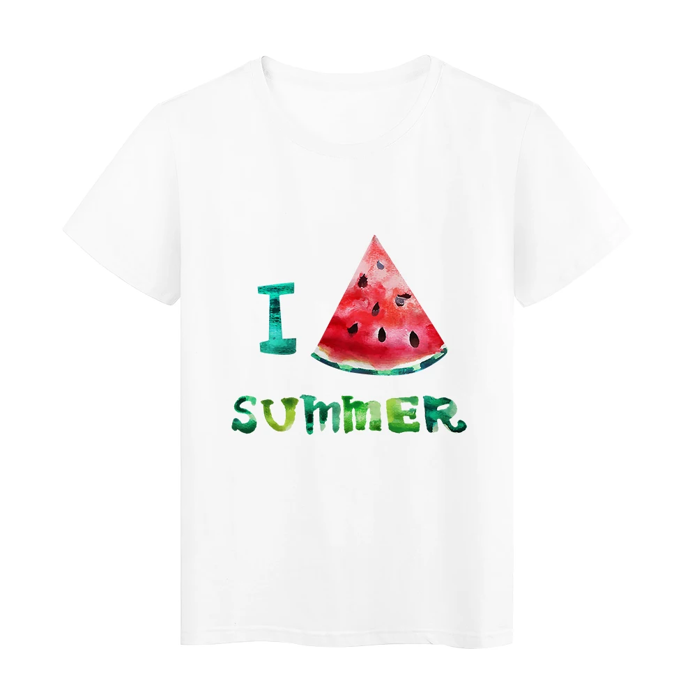 

I Love Summer Women T Shirt Cozy Casual Tops Harajuku Aesthetic Holiday leisure Clothes Loose Breathable T-Shirts Short Sleeve
