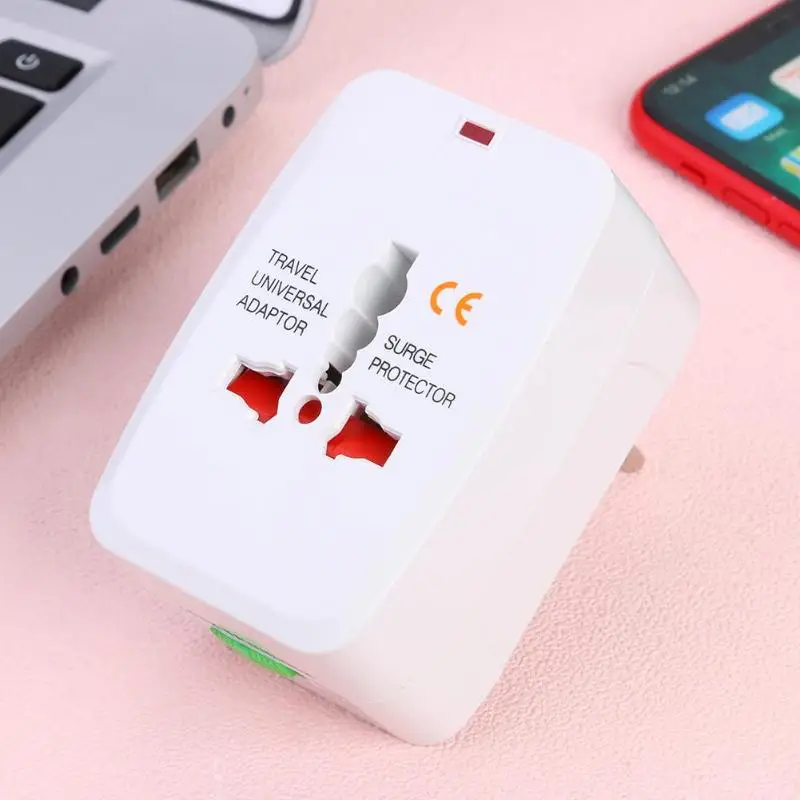 Универсальный переходник с двумя usb-разъемами, многофункциональная дорожная розетка, адаптер с защитой, защитная перегородка, индикатор питания, лампа