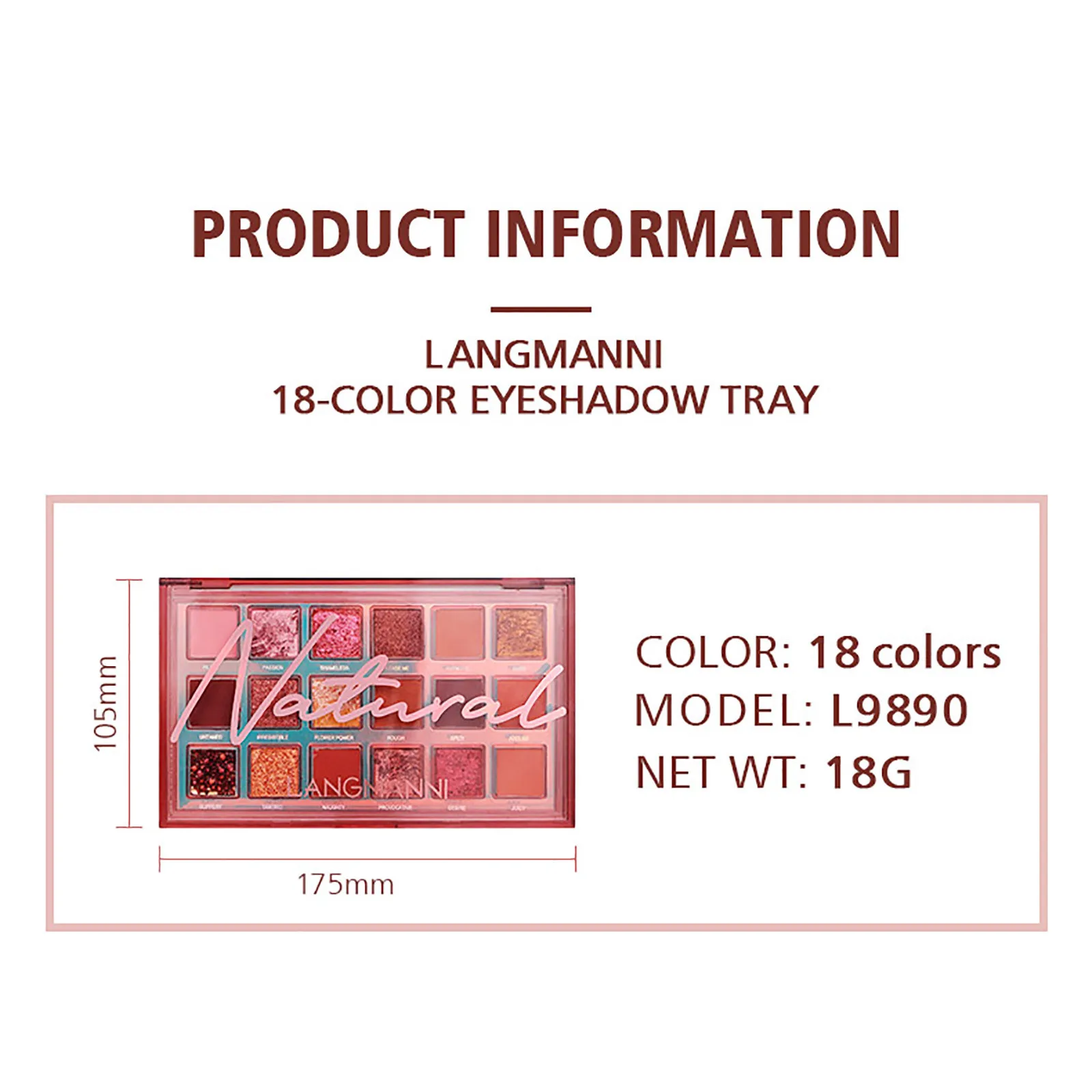 

18 Colors Pearl Glitter Eye Shadow Powder Matt Eyeshadow Cosmetic Makeup Fashion beauty maquiagem