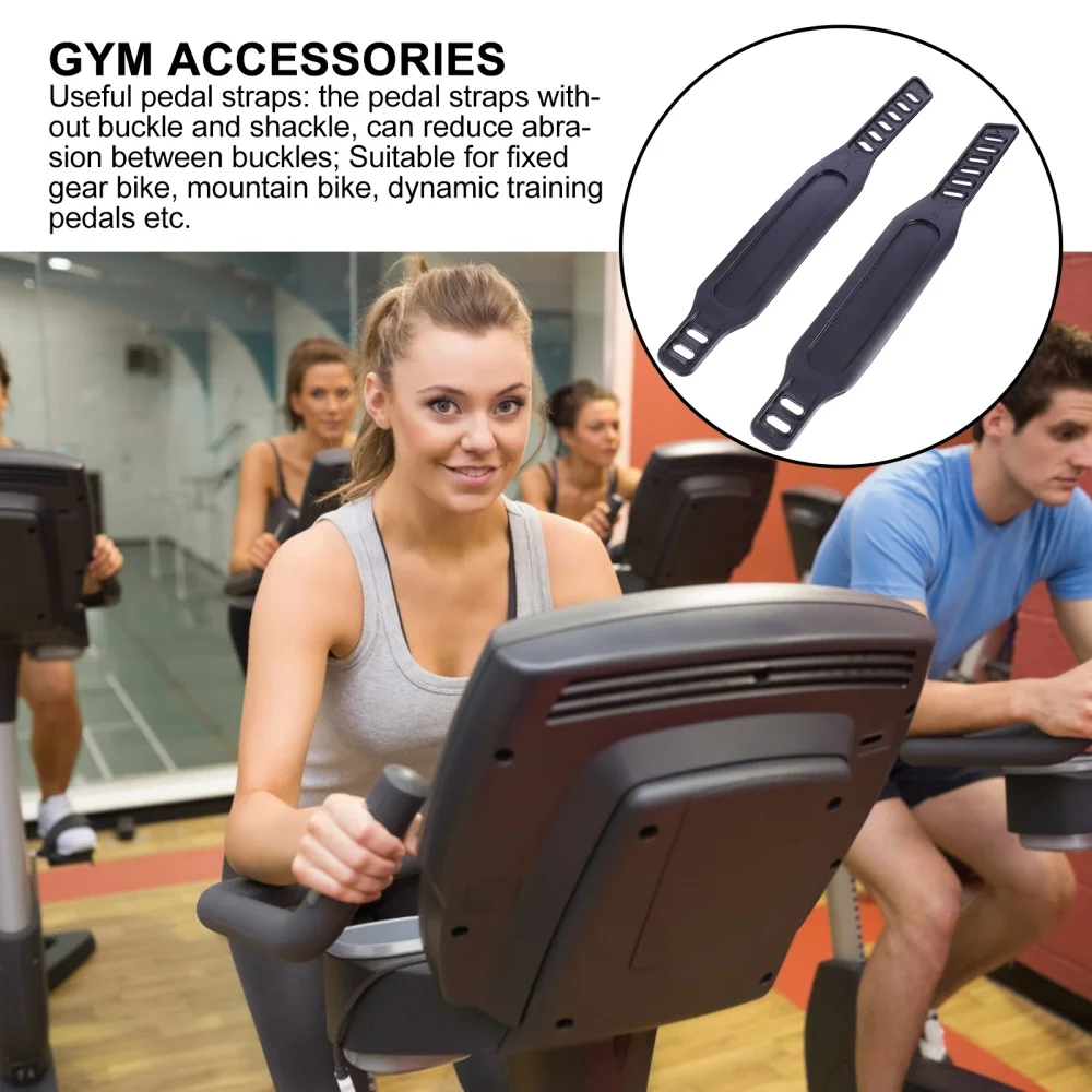 

2 Pcs Exercise Bike Belts Anti-Slip Pedal Straps BMX Adjustable Pedal Straps