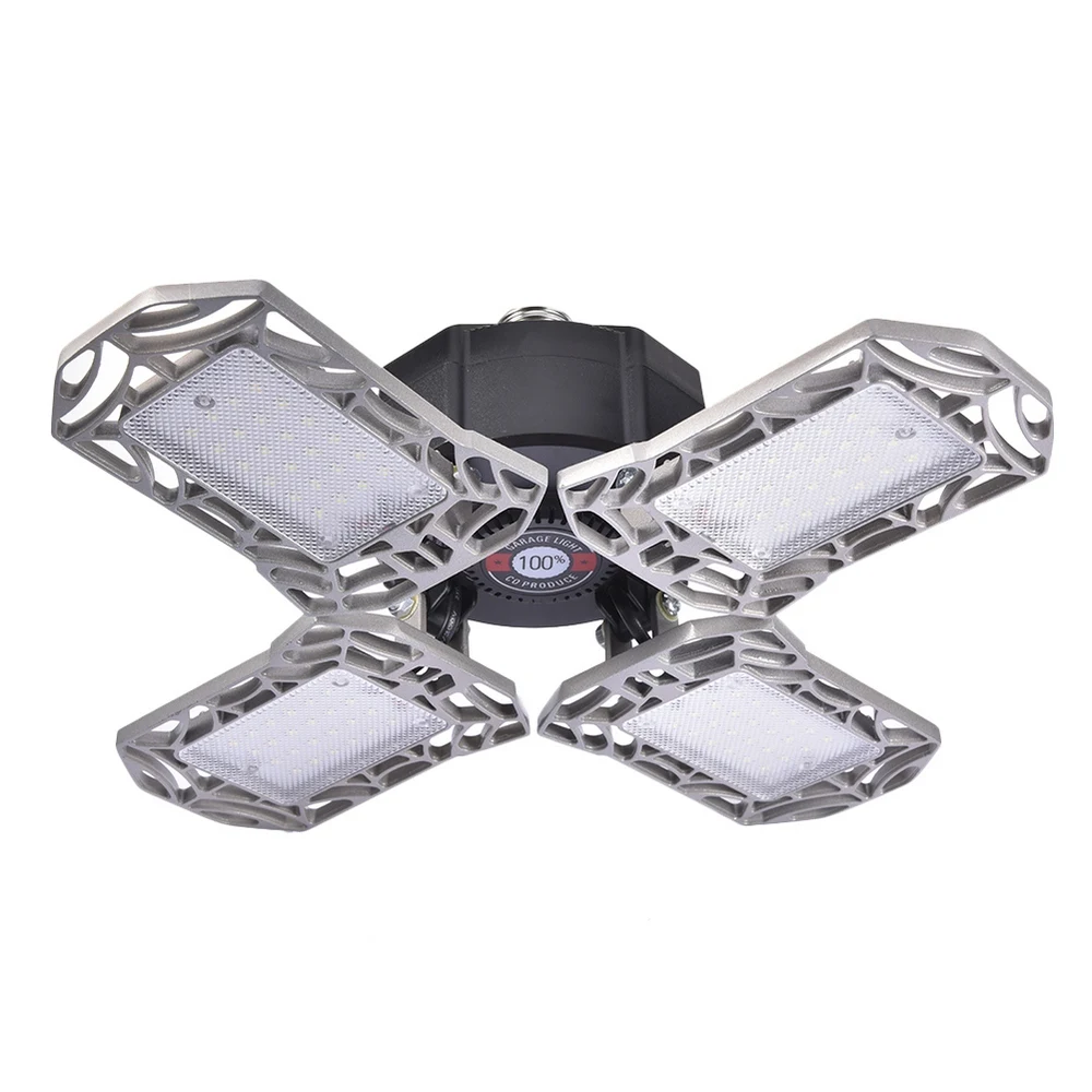 

120W LED Garage Light Super Brightness E26 Deformable Ceiling Light Fixture Deform Light for Workshop Warehouse Factory Gym