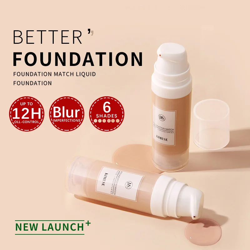 

Lightweight Concealer Liquid Foundation Anti-Perspiration and Long-Lasting Nude makeup Liquid Foundation Natural Moisturizing