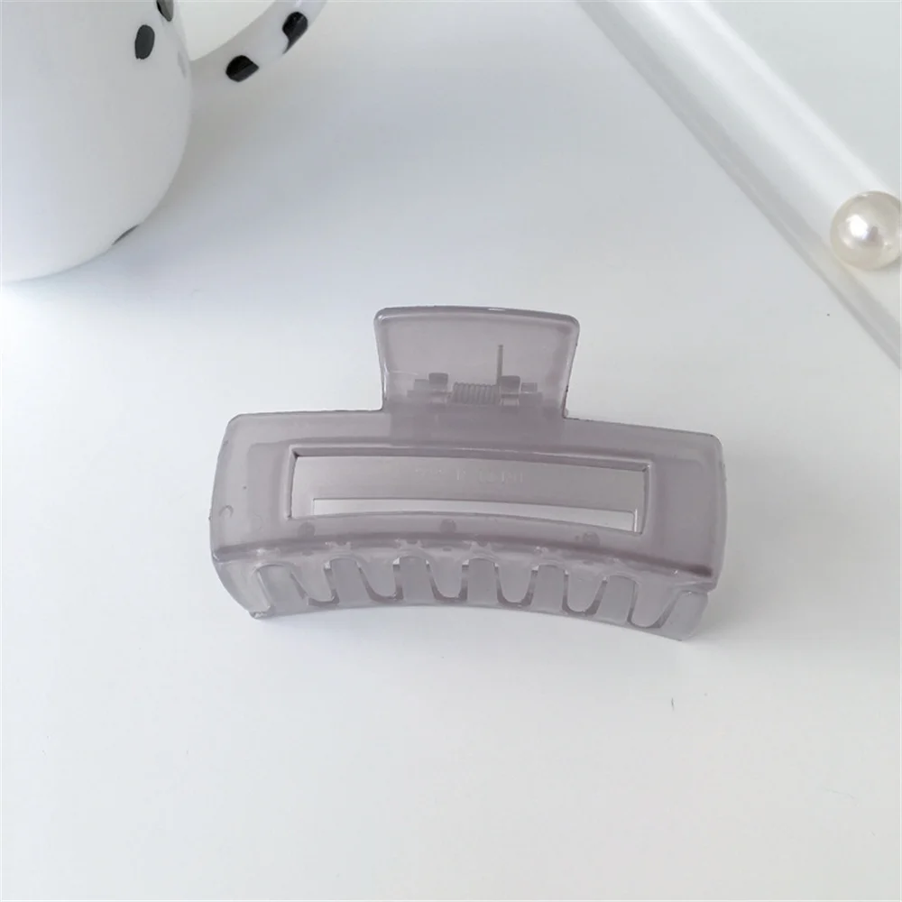 

Rectangle Hair Claws Solid Color Plastic Hair Grab Clips Women Korean Hair Accessories For Girls Buckle Bath Ponytail Holder