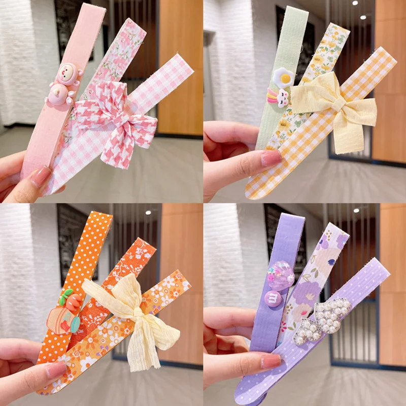 

Children Cute Cartoon Bangs Stick Velcro Hairband Lovely Broken Hair Artifact Headbands For Baby Girls Bow Kids Hair Accessories