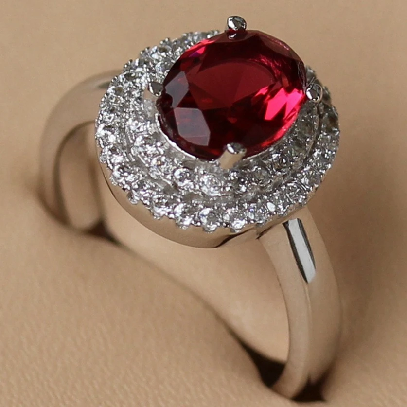 Модные Роскошные обручальные кольца flenz Esme для женщин Прямая поставка Красный