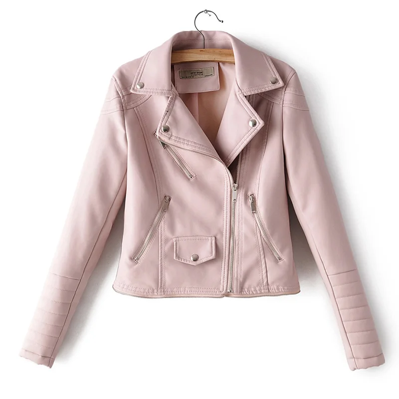 Fitaylor осень из PU искусственной мягкой кожи Куртки женские пальто на молнии с