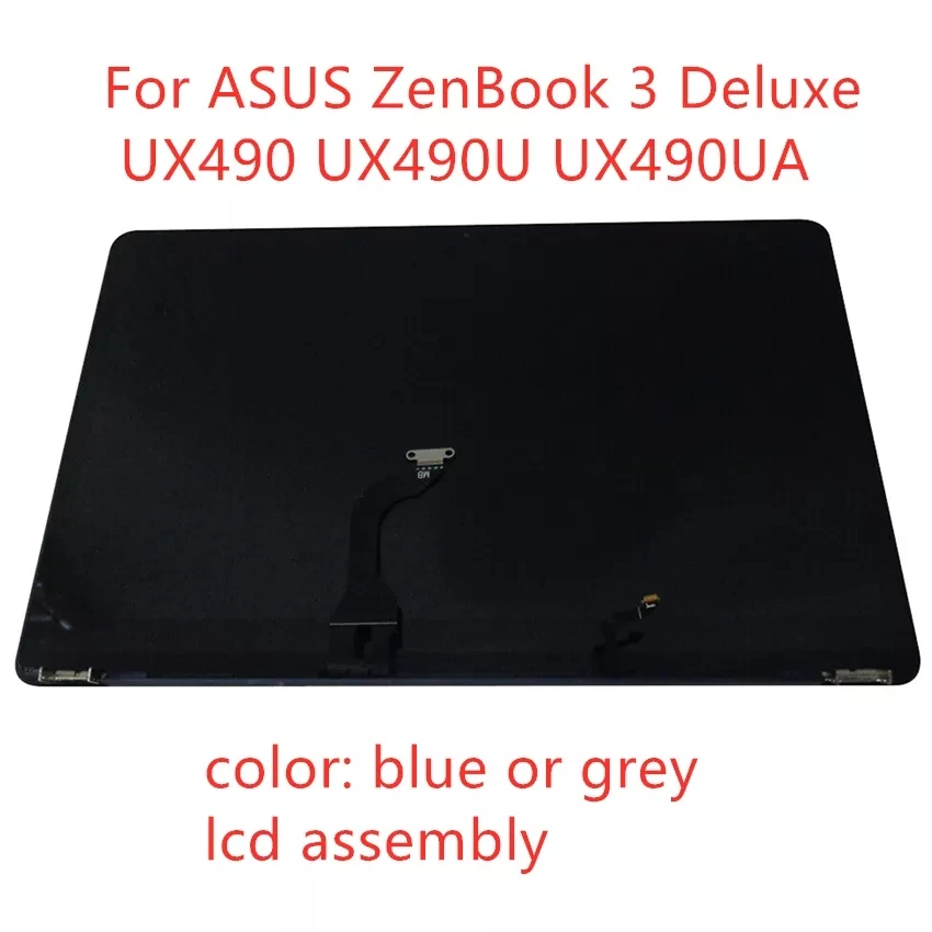 ЖК-экран 14,0 дюйма для Asus ZenBook 3 Deluxe UX490 UX490U UX490UA, стекло, полная сборка, запасные части верхней половины