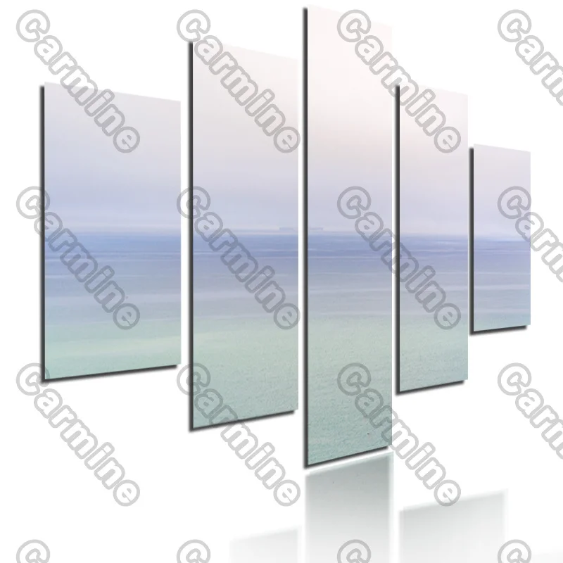 

Poster Hazy Light Purple Green Landscape Canvas Painting 5Pcs Posters Painting Wall Art Decoration for Living Room Frameless