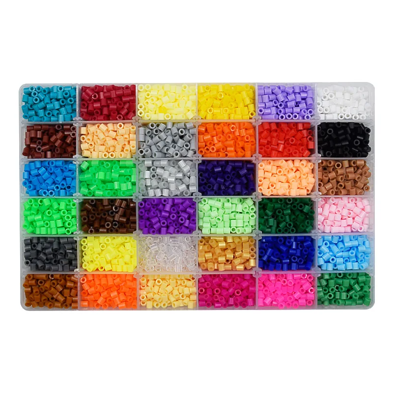 

24/72 colors box set hama beads toy 2.6/5mm perler educational Kids 3D puzzles diy toys fuse beads pegboard sheets ironing paper