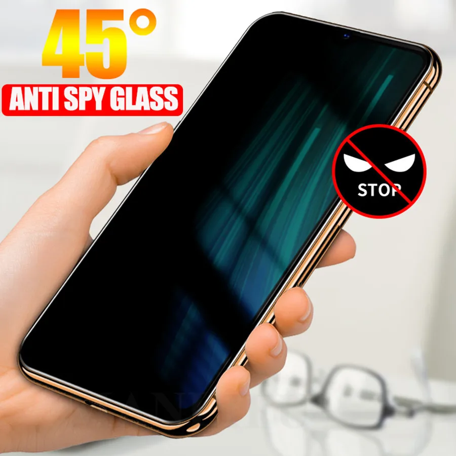 For Oneplus 7pro 8pro Protective Tempered anti-spy Glass Screen Protector Oneplus7 7T 8 Pro  Anti-Spy Spy Phone Glass Film