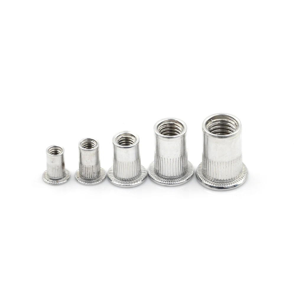 

20Pcs Aluminum Alloy Rivnut Flat Head Threaded Rivet Insert Cap Rivet Nut M4 M5 M6 M8 M10