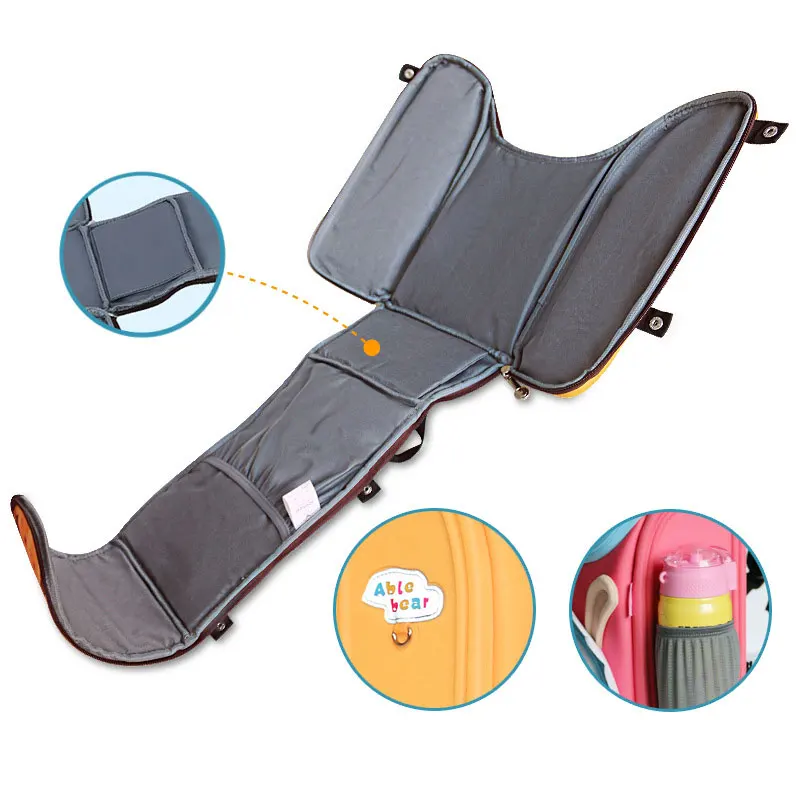 School Bags 3D Cute Alpaca Lion Giraffe Pattern Kids School Backpack Children Neoprene Animal Design Bookbags Mochilas Escolares