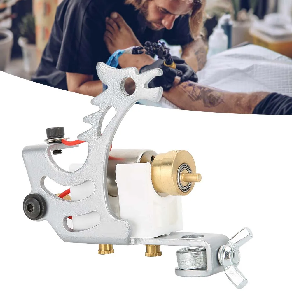 Тату машинка Серебристая В Форме Дракона мощная с мотором|Аксессуары для