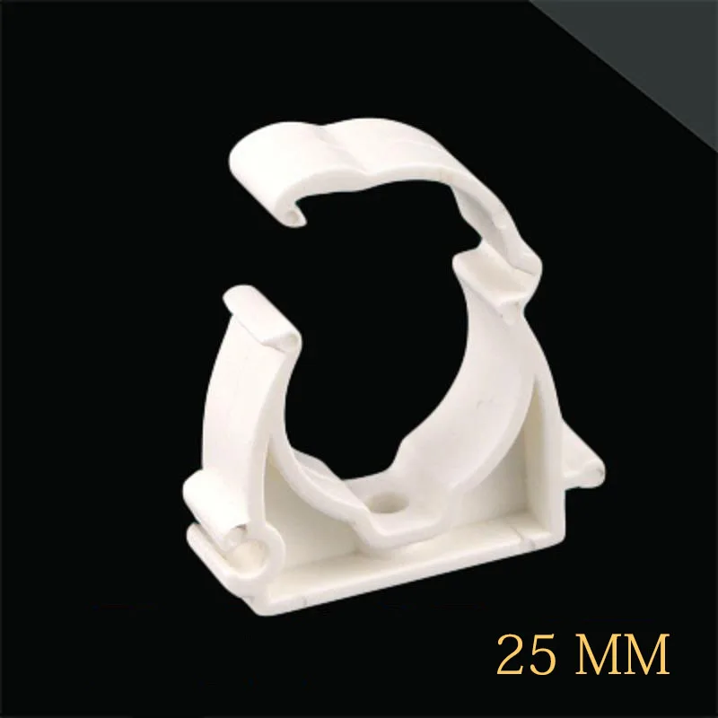 

10 Pcs Plastic PPR Clamp Holder For Water Pipe Tube Fittings With Cover Diameter 16mm 20mm 25mm 32mm