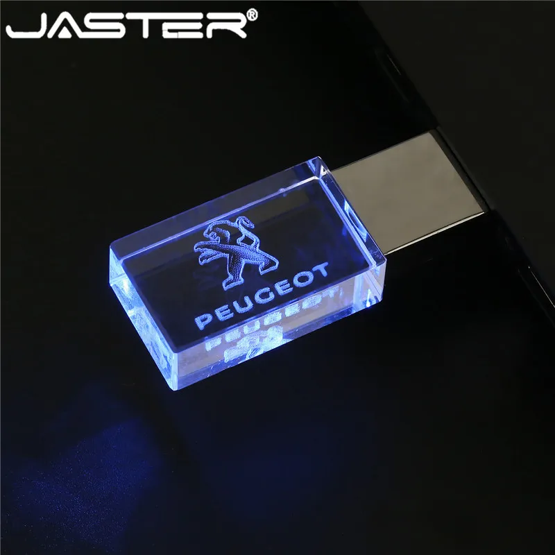 JASTER peugeot crystal+ металлический USB флеш-накопитель 4 ГБ 8 ГБ 16 ГБ 32 ГБ 64 ГБ 128 Гб Внешняя карта памяти u диск