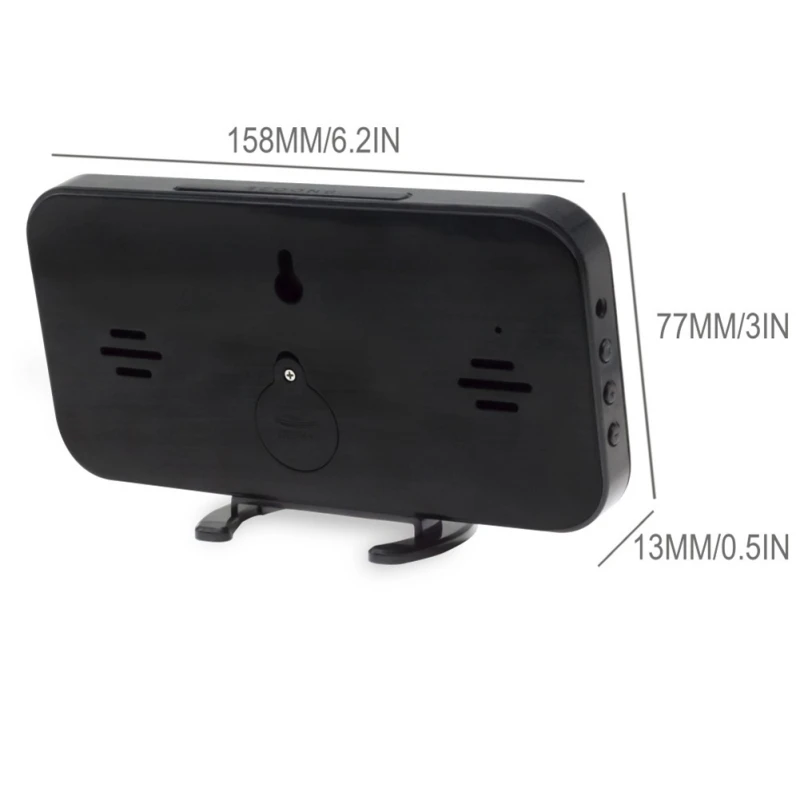 

1PC LED Mirror Alarm Clock Dual-USB Output For Mobile Phone Charging Home Decoration