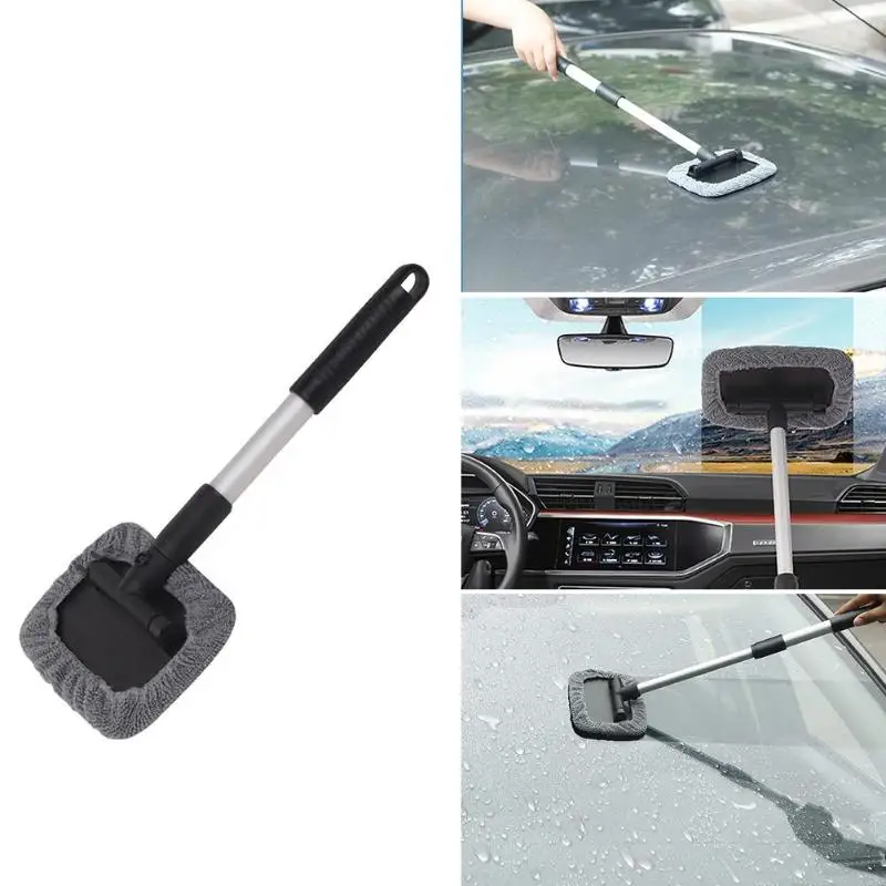 Телескопическая микрофибра чистящее устройство для окон автомобиля щетки