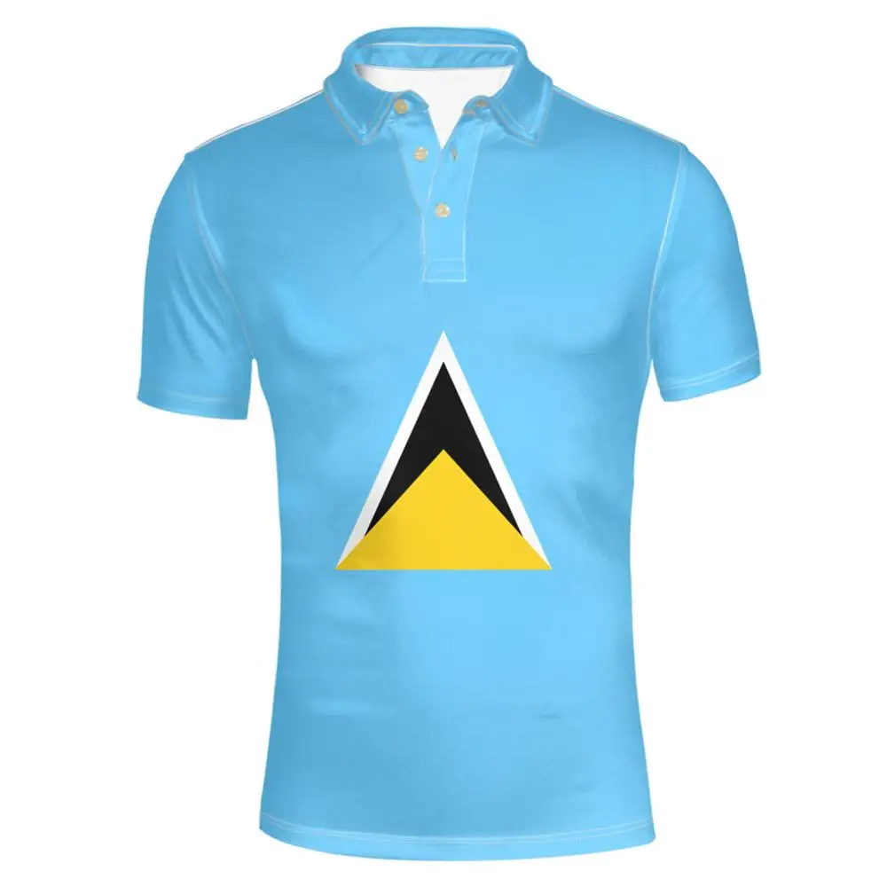 SAINT LUCIA youth diy free custom made name number lca Polo shirt nation flag lc country college print text photo logo clothing