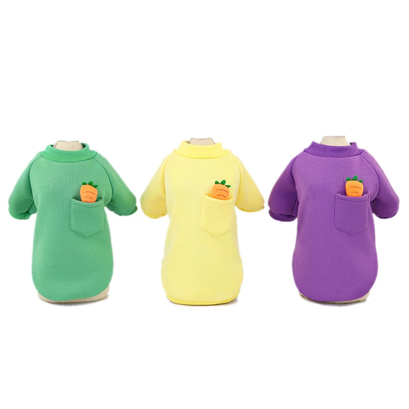 

Pet dogs carrot small sweater autumn and winter warm casual cute cat costume small medium-sized dog pet clothes Teddy Pomeranian