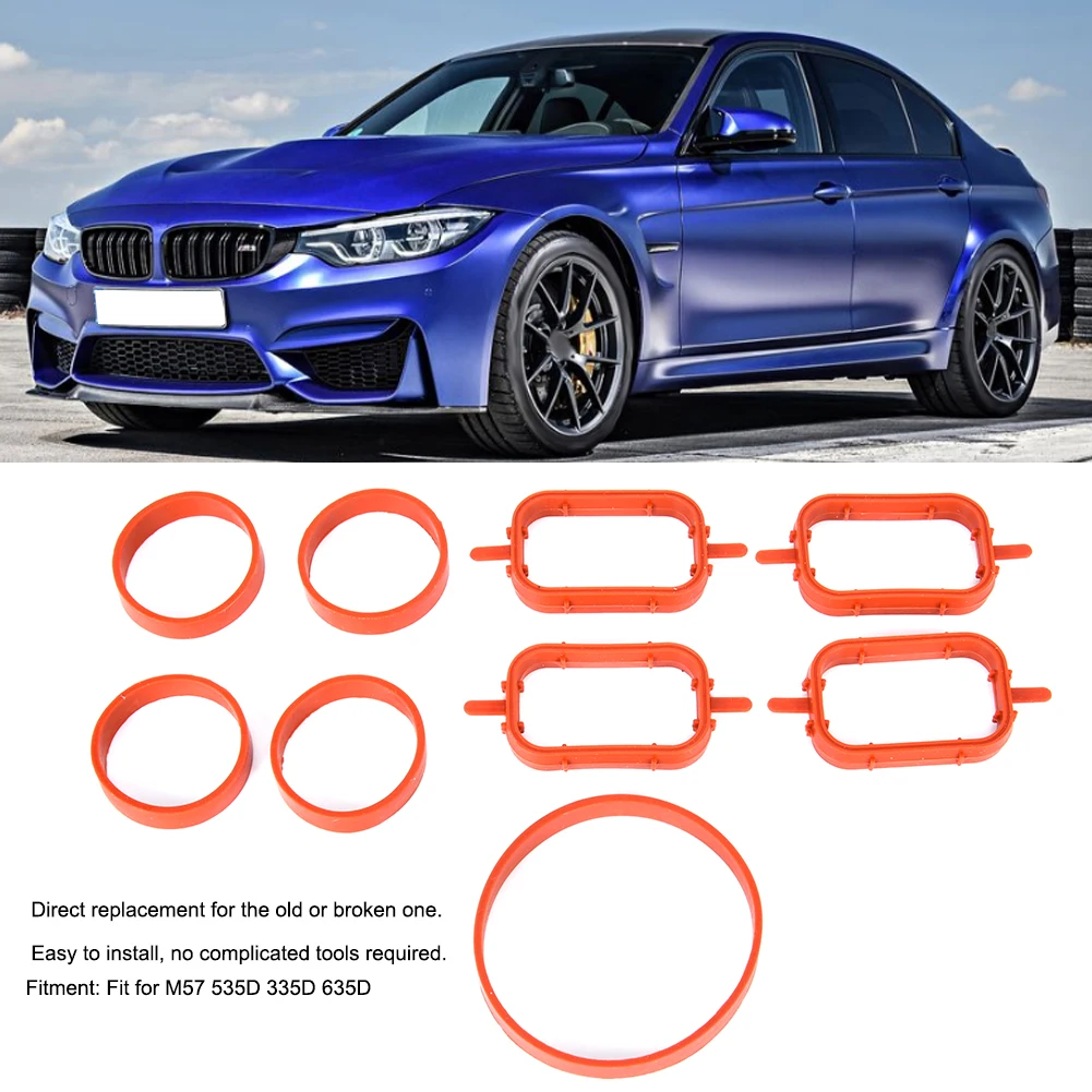 

Совершенно новый комплект прокладок для впускного коллектора Swirl, подходящих для M57 535D 335D 635D, прокладка для впускного коллектора, резиновая, ...