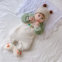 2022 new plus velvet romper newborn baby clothes childrens one piece winter flannel pajamas long sleeve jumpsuit kawaii outfit
