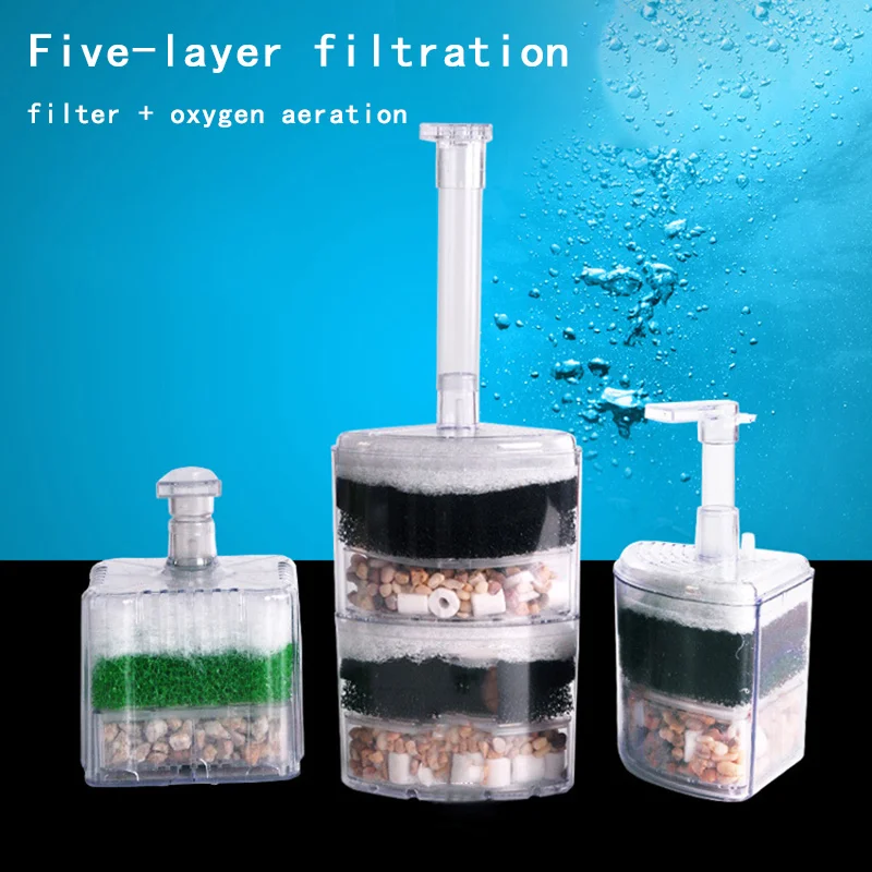

Аквариумный фильтр, эффективный внутренний угол, пневматическая фильтрация, воздушный насос, аксессуары для аквариума