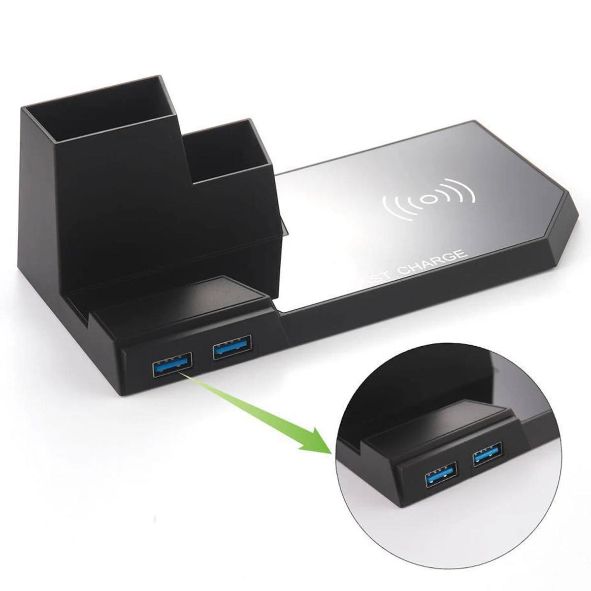 Модная новинка Qi Быстрая зарядка 10 Вт Беспроводное зарядное устройство