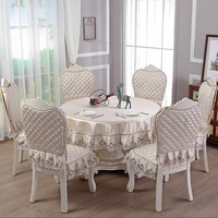 breif europe round table cloth chair covers solid satin dining circle tablecloth large household dustproof cover tapetes 1 pc