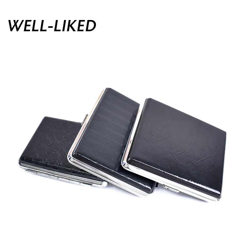 Высокое качество кожаный чехол для сигарет держать 20 шт мужские подарки коробка