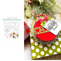 holiday cheer gift tags metal cutting dies diy molds scrapbooking paper making cuts crafts template handmade decoration