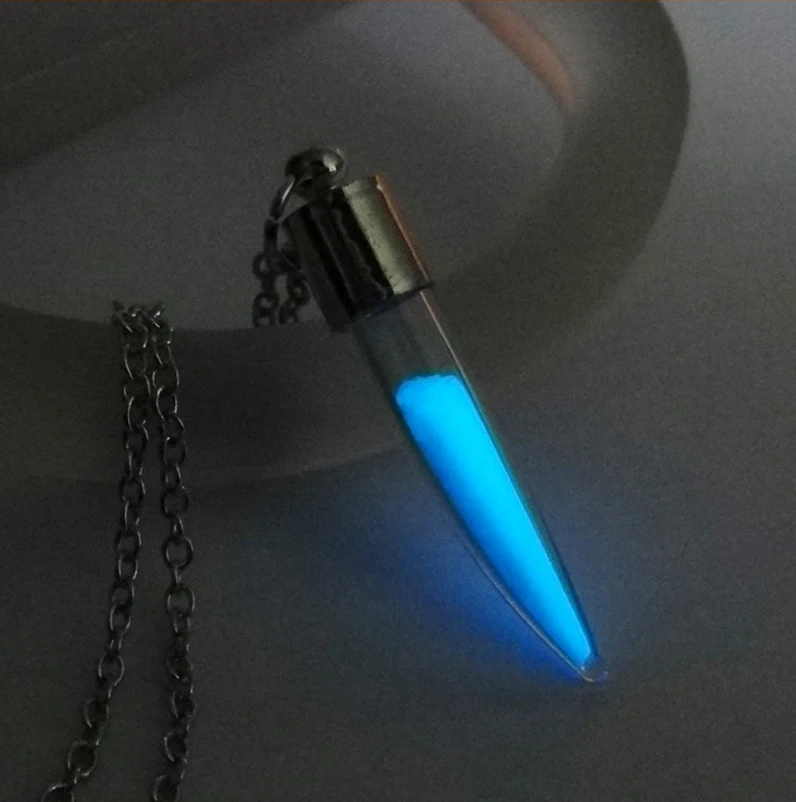 Ювелирное светящееся в темноте ожерелье с серебряным покрытием форме перца из