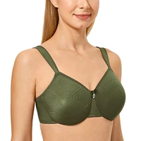 womens sheer everyday bra plus size support underwired full coverage minimizer bra