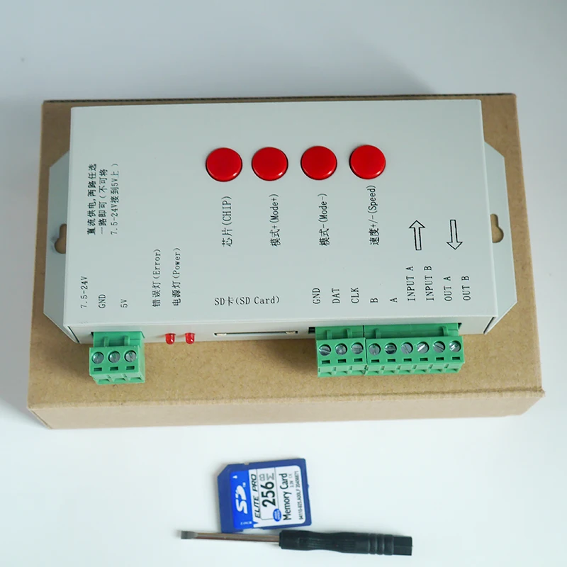 Новый светодиодный пиксельный контроллер постоянного тока 5 ~ 24 В для LPD6803 WS2811 WS2801