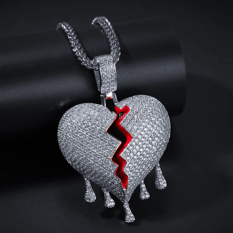 

Hip Hop Crystal heart blank pendant, heart pendant