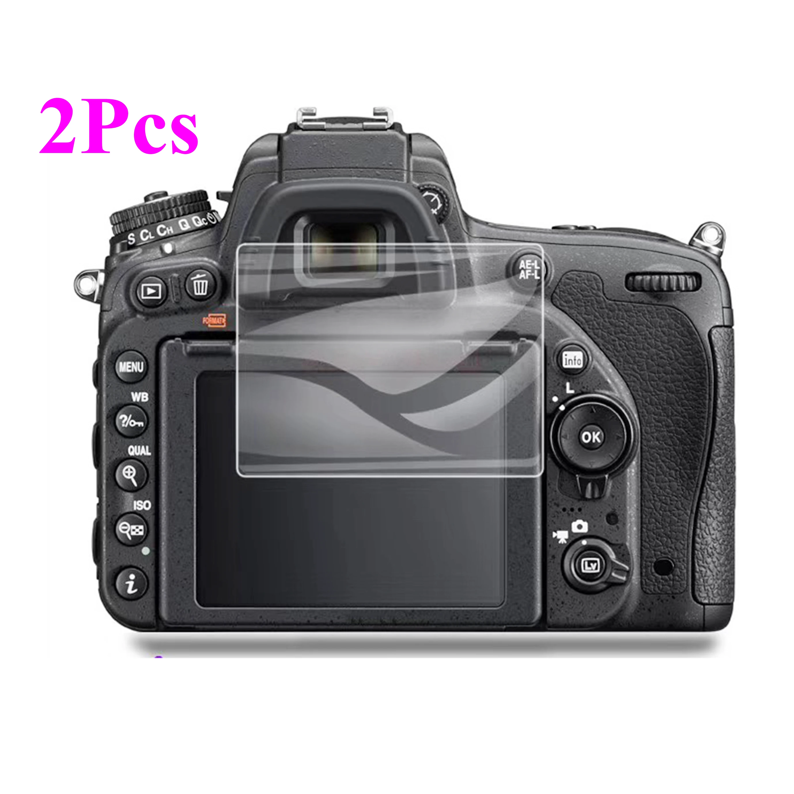 2 шт. закаленное Стекло для Nikon D5300 D5500 D7100 D7200 ЖК дисплей Экран D7500 D3500 D3400 D90 D5000